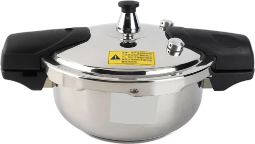 Vista 3 de Yctze Mini olla a presión de acero inoxidable, 1.8L, a prueba de explosiones, detección automática de presión, tapa de bloqueo