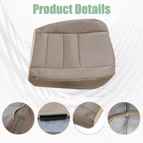 Vista 6 de Priprilod Funda de asiento de repuesto para parte inferior del lado del conductor, color bronceado, compatible con Ford F250 F350 Super Duty Lariat