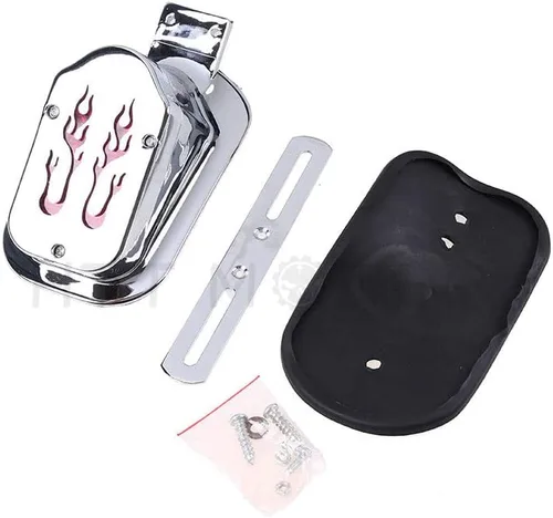 Vista 3 de Flame Fire - Luz trasera de freno compatible con H-D Cafe Racer Bobber Chrome USA