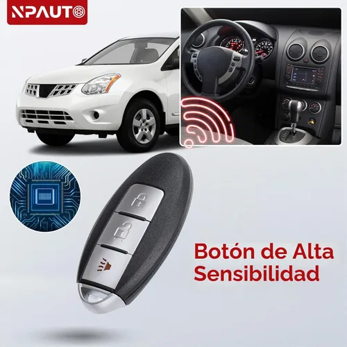 Vista 5 de NPAUTO Llavero de Repuesto Compatible con Nissan Rogue Pathfinder Versa 2007 2008 2009 2010 2011 2012, Control Remoto de Entrada sin Llave, Llaves