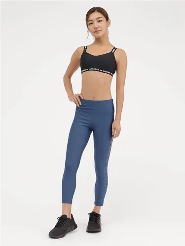 Vista 8 de Under Armour Sujetador bajo con espalda cruzada para mujer, Púrpura