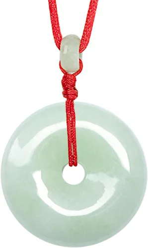 Vista 33 de Dahlia Collar eterno de jade en forma de círculo, jadeíta de grado A certificada de Birmania auténtica para la paz