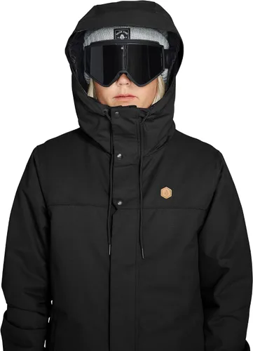 Vista 7 de Volcom Chaqueta con capucha Bolt para mujer con aislamiento para snowboard y esquí Negro
