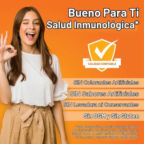Vista 5 de 21st Century Vitamina C 500 mg Tabletas masticables, Naranja, 110 unidades Vitamin C 500 mg Chewable with Natural Orange Flavor, Daily Immune &