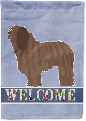 Vista 69 de Caroline's Treasures BB8334GF AIDI Bandera de jardín para perro de montaña del Atlas, bandera de buzón azul, bandera decorativa para patio exterior