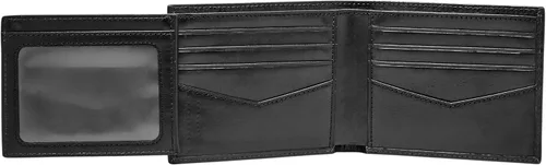 Vista 11 de Fossil Ryan - Cartera plegable de piel con bloqueo RFID y ventana de identificación abatible para hombre