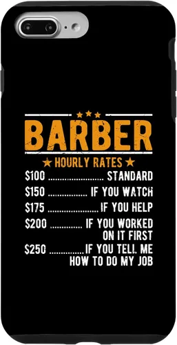 Vista 9 de Funda para iPhone 15 Barber tarifas por hora