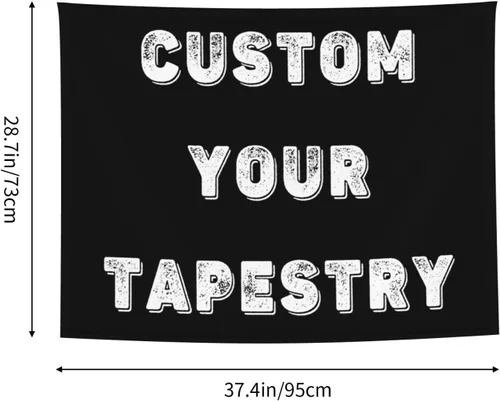 Vista 7 de Tapiz personalizado para cargar imágenes para colgar en la pared, telón de fondo personalizado con foto y texto, carteles personalizados