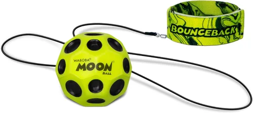 Vista 10 de Waboba Bola de Retorno Bounceback Negra y Azul Lunar, Bolas Hiper Rebote, Rebote Extremo y Diversión, Bola de Rebote Super Alto para Juegos Activos