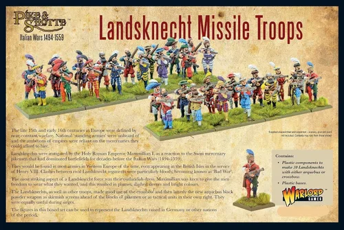 Vista 5 de Warlord Games, Pike y Shotthe - tropas de misiles Landsknecht, Wargaming Miniatures É