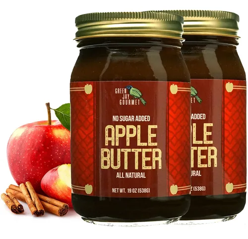 Vista 14 de Green Jay Gourmet Mantequilla de manzana - Untable de fruta 100% natural, sin gluten - Untable de manzana con manzanas, canela y especias