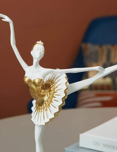 Vista 7 de HAUCOZE - Estatua de bailarina de bailarina, escultura de yoga para mujer, decoración moderna, 12 pulgadas
