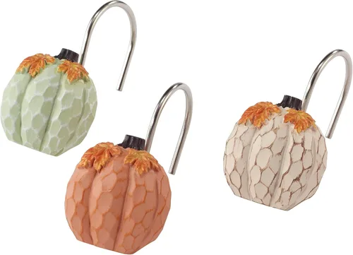 Vista 5 de Avanti Linens - Cortina de ducha de tela, decoración de baño inspirada en otoño (colección Grateful Patch)