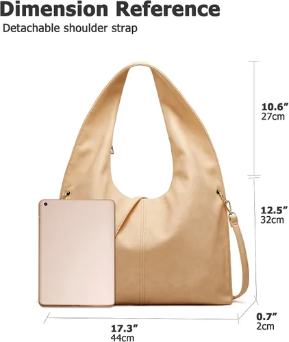 Vista 5 de myfriday Vintage Large Hobo Shoulder Bag for Women Soft Tote Purse and Handbag with Adjustable Strap