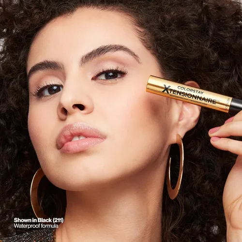 Vista 10 de Revlon ColorStay Xtensionnaire - Suero alargador de pestañas y rímel en uno, cepillo cónico para pestañas de aspecto 2 veces más largo, infundido