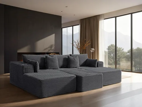 Vista 99 de Sofá modular de gran tamaño de 108 pulgadas, cómodo sofá deshuesado en forma de U para sala de estar, asientos extra profundos, sin montaje, sofá