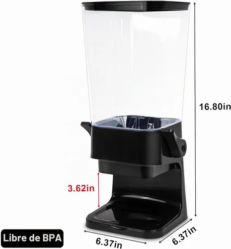Vista 4 de 5L Cereal Dispenser Countertop with lids, Organization and Storage Containers for Kitchen and pantry, Rice Dispenser for food, Cereal, Beans, Nuts