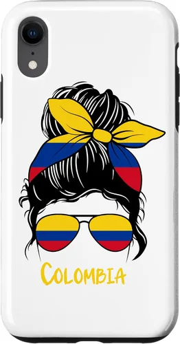 Vista 25 de Colombian Girl Bandana Glasses Flag Colors Latina Pride Case for iPhone 17