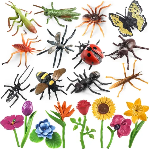 Vista 9 de Juego de 30 figuras de animales pájaros, surtido de juguetes realistas de vida silvestre con huevos de nido, loro, búho, águila, colibrí, flamenco