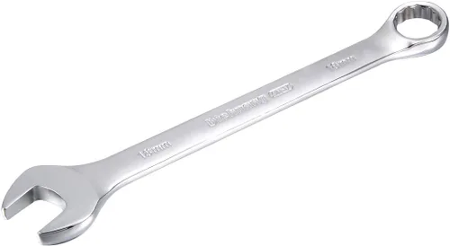 Vista 9 de uxcell Llave combinada métrica de extremo abierto, caja de 0.630 in, 12 puntos, acabado cromado, Cr-V