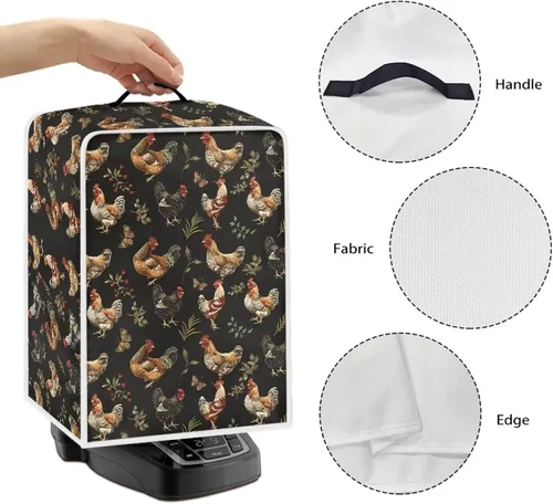 Vista 102 de Funda para cafetera, poliéster, azul, se adapta a la mayoría de máquinas de café estándar, protector resistente al polvo, huellas dactilares Playa