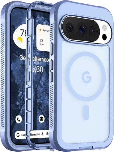 Vista 96 de Funda magnética para iPhone 17, protección resistente, color blanco antiguo