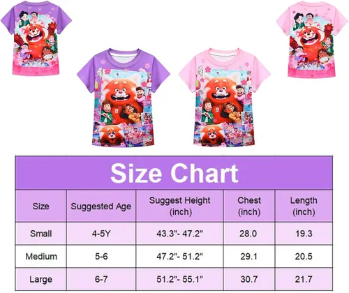 Vista 4 de Camiseta gráfica de verano para niñas, diseño de dibujos animados
