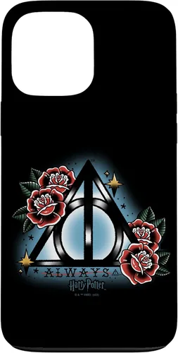 Vista 23 de iPhone 16 Harry Potter Always Deathly Hallows Symbol Floral Portrait Case