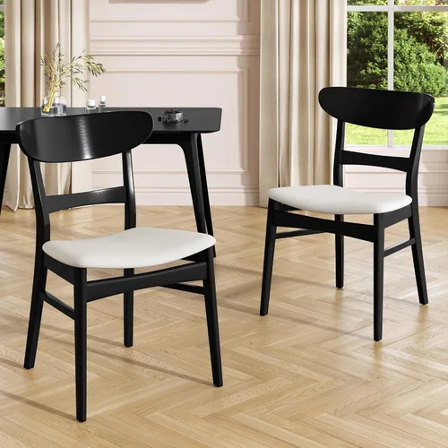 Vista 12 de Christopher Knight Home Idalia - Juego de 2 sillas de comedor, color beige claro y acabado en roble
