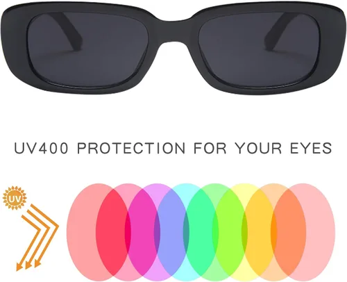 Vista 5 de YQVIE Rectangle Sunglasses Bulk for Women Men Colorful Glasses for Bachelorette Party
