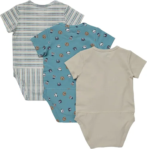 Vista 2 de Hanes Unisex Baby Pure Comfort Short Sleeve Bodysuits, Infant Bodysuits, Boys & Girls, 3-packBaby and Toddler T-Shirt Set