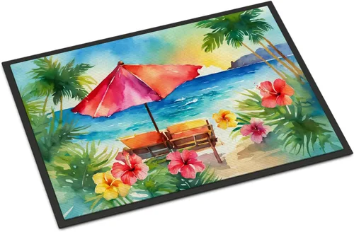 Vista 35 de Caroline's Treasures DAC1621MAT - Felpudo con diseño de camelia en acuarela de 18 x 27 pulgadas, tapete para puerta delantera, para interiores