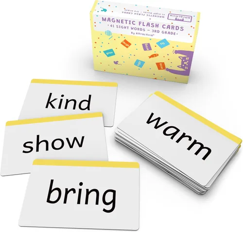 Vista 5 de Attractivia Tarjetas magnéticas de segundo grado (segundo grado) – 46 tarjetas de muñeca grandes resistentes para alfabetización de lectores