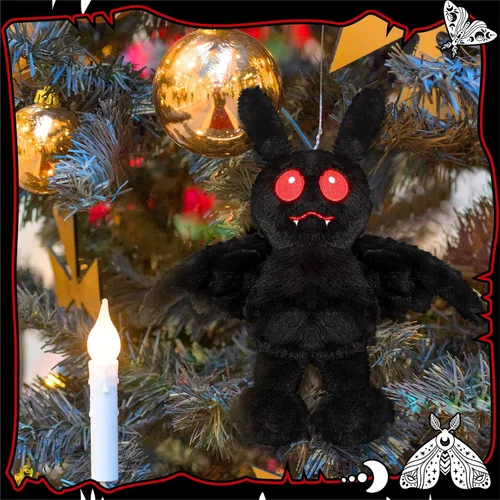 Vista 3 de Jenaai Peluche de Mothman de 13.4 Pulgadas Gótico Espeluznante Animales de Peluche Mothman Decoración Accesorio de Disfraz Espeluznante Suministros