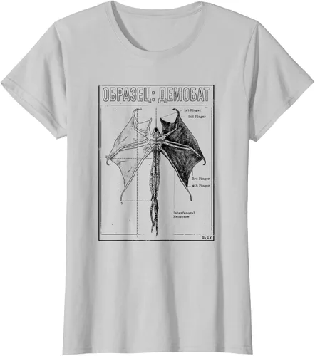 Vista 21 de Stranger Things 4 Demobat Biology Camiseta, Blanco, S