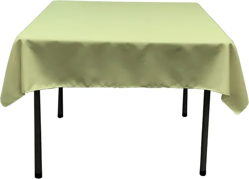 Vista 73 de LA Linen. Mantel cuadrado de popelina de poliéster