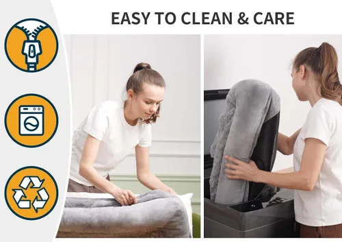 Vista 4 de Cama ortopédica para perros, sofá para mascotas con cojín para perros extra grandes Egg Crate Foam, Removable Washable Cover, Waterproof Lining