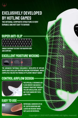 Vista 3 de Hotline Games 20 Plus Controller Grips para Xbox Series XS Controllers XSX XSS Controller antideslizante absorbente de sudor fácil de aplicar
