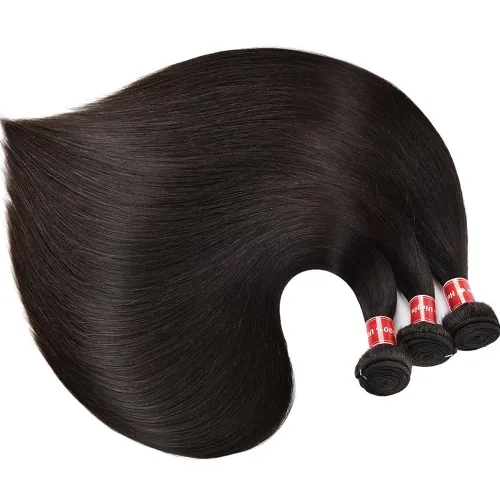 Vista 7 de Manojos de cabello humano lacio de 16, 18, 20 pulgadas, 12A, extensiones de cabello humano virgen brasileño 100% sin procesar, extensiones
