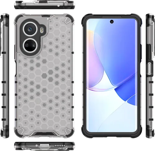 Vista 197 de Pzwoxukhov Funda compatible con Huawei Nova 3i, compatible con Huawei P Smart+ 2018 Honeycomb Anti-Drop Shock-Absorbing Case Negro
