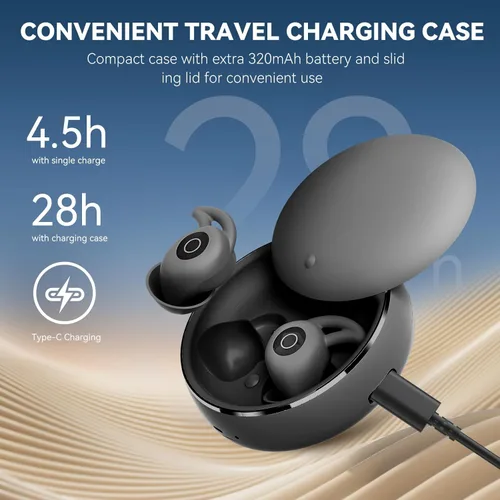 Vista 5 de Sleepals - Micro Auriculares para Dormir para Personas que Duermen de Lado, Audífonos para Dormir con Reducción de Ruido, Ajuste Suave y Cómodo