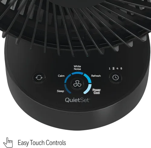 Vista 6 de Honeywell QuietSet 5 Ventilador de mesa oscilante, negro, ventilador personal y pequeño con funcionamiento silencioso y 5 niveles de potencia