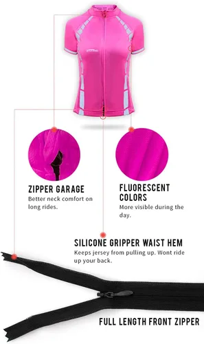 Vista 4 de ReflecToes Camiseta de ciclismo de alta visibilidad - Reflectante Hi-Viz Ciclismo Camisa Hombres y Mujeres
