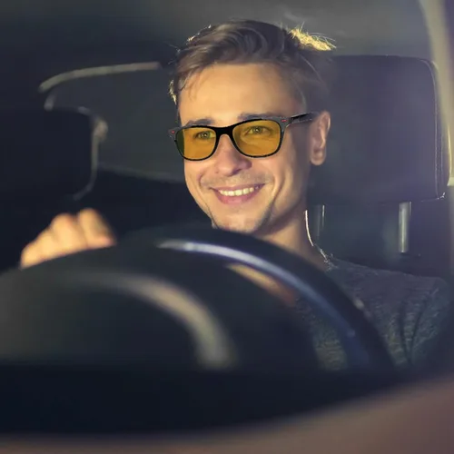 Vista 2 de Lentes de visión nocturna cuadrados clásicos para hombres y mujeres, antirreflejos, HD, polarizados, para conducir, pesca, golf, protección UV400