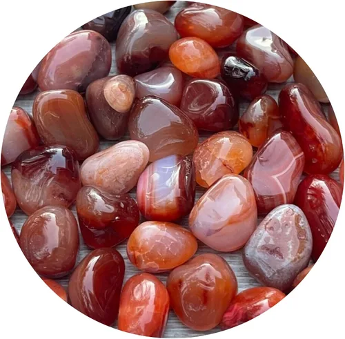 Vista 44 de GAF TREASURES Piedras pulidas de piedra de sangre africana de 1/2 libra, piedra preciosa de sangre africana pulida, cristales curativos de piedra