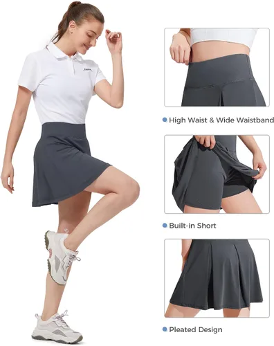 Vista 5 de CAMEL CROWN Falda pantalón de golf con pantalones cortos para mujer