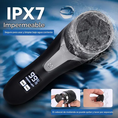 Vista 5 de Nicebirdie Removedor de callos eléctrico para pies con vacío, herramientas de pedicura portátiles premium recargables impermeables de 2 velocidades
