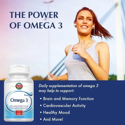 Vista 3 de KAL 180/120 1000 mg Omega 3 pescado, 60
