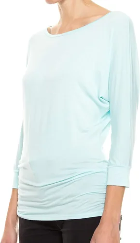 Vista 2 de Camiseta Dolman con mangas 34 para mujer (S-3XL), fabricada en Estados Unidos