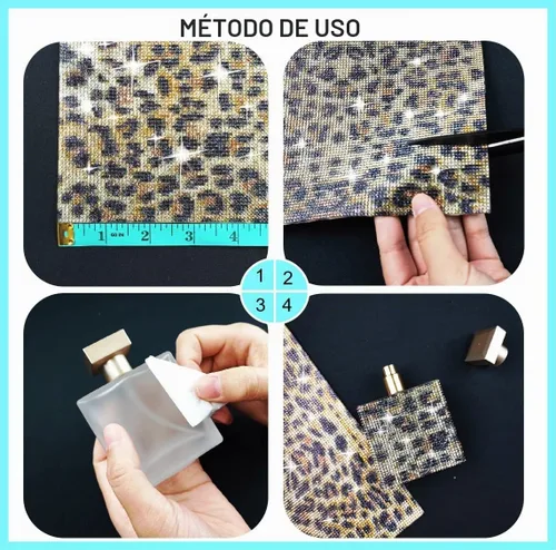 Vista 3 de 12000 calcomanías de diamantes de imitación con estampado de leopardo, hojas de diamantes de imitación de 0.079 pulgadas, calcomanías de cristal